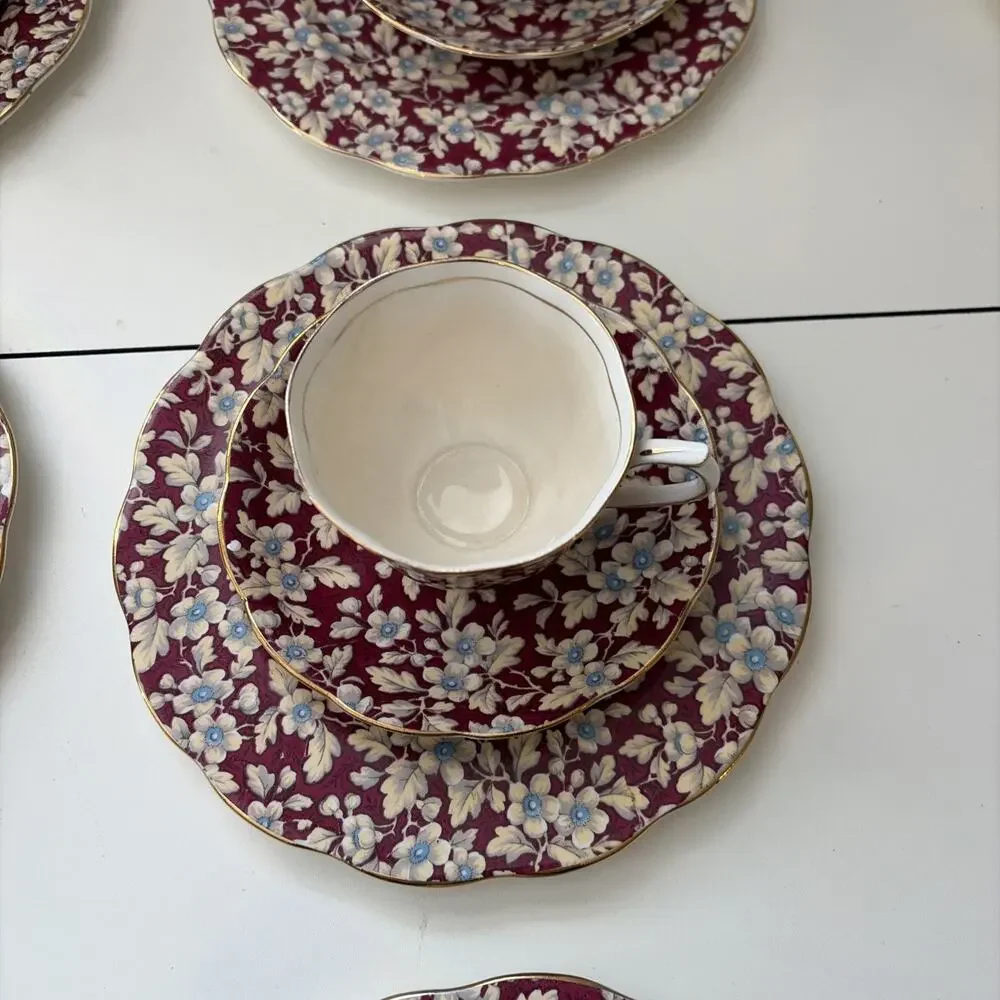 Vintage RARE Royal Albert Chintz Royal Brocade Coffee/Tea Dessert Set 20 Pieces